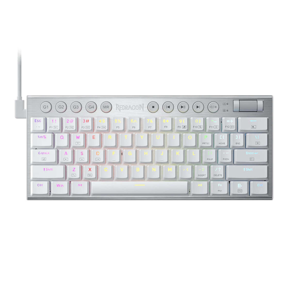 Redragon K632 HORUS Mini 60% RGB Wired Gaming Keyboard  White