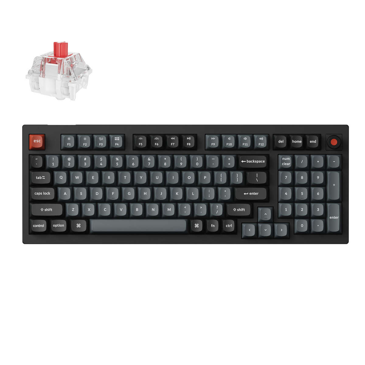 Keychron V5 Ultra 96% 8K Red Switch Hot-Swapple Silk POM RGB Wireless Keyboard