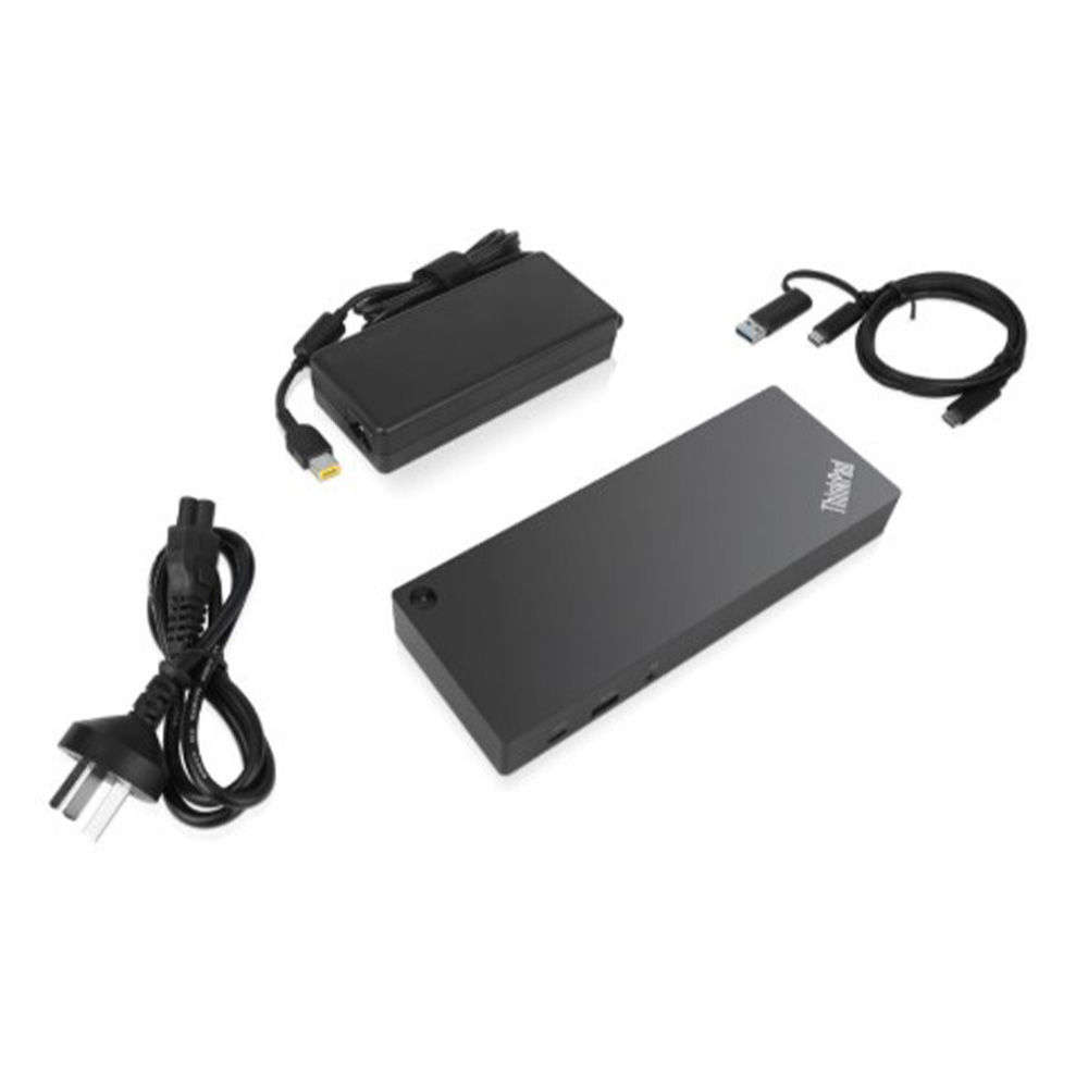 ThinkPad 40AF0135SA Hybrid USB-C with USB-A Adapter Docking Station Preowned for Lenovo Laptops D...