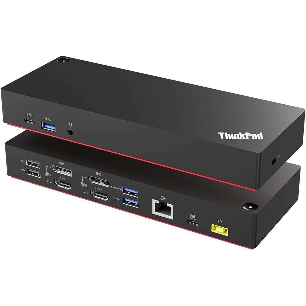 ThinkPad 40AF0135SA Hybrid USB-C with USB-A Adapter Docking Station Preowned for Lenovo Laptops D...