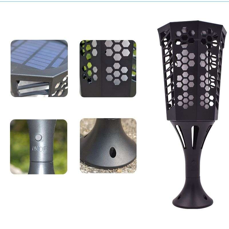 LED Solar Flame Flickering Lawn Lamp Plum Torch Light
