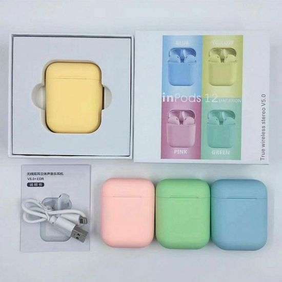 INPODS 12 Simple True Wireless Stereo V5.0 (Pink,Yellow&Blue)