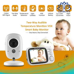 VB603 2.4G Video Baby Monitor Security 3.2 inch Mini Camera - White EU Plug4544