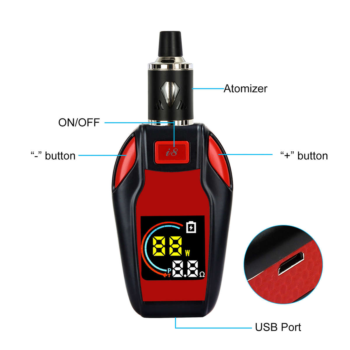 Newest VGO 80W Electronic Cigarette Kit High-Power Electronic Vaporiser