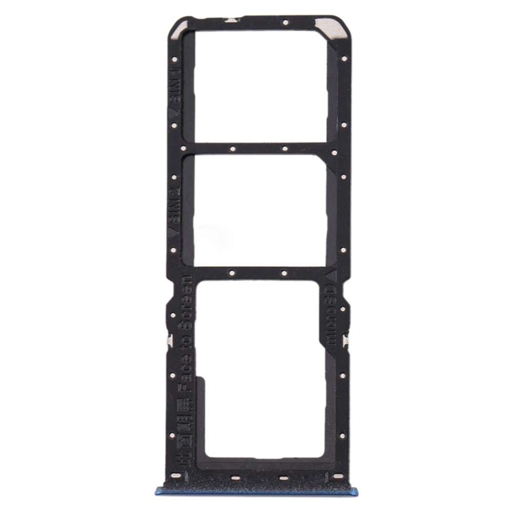 OEM Dual SIM Card + Micro SD Card Tray Holders Part for Oppo A11 - Blue