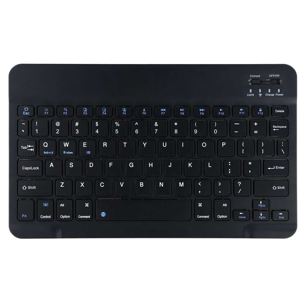 10 Inch Mini Bluetooth-compatible Keyboard USB Rechargeable Wireless Keyboard for iPad Tablet PC - B