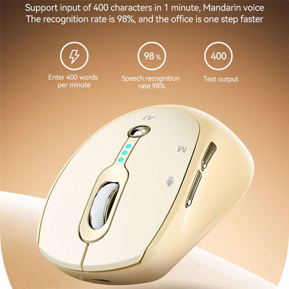 T-WOLF M7 AI Voice Smart Mouse Multi Language Translation Dual Mode Bluetooth-compatible Wireless Mo