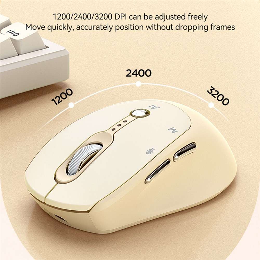 T-WOLF M7 AI Voice Smart Mouse Multi Language Translation Dual Mode Bluetooth-compatible Wireless Mo