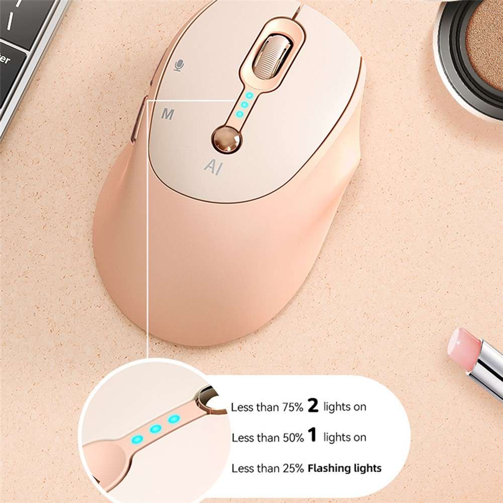 T-WOLF M7 AI Voice Smart Mouse Multi Language Translation Dual Mode Bluetooth-compatible Wireless Mo