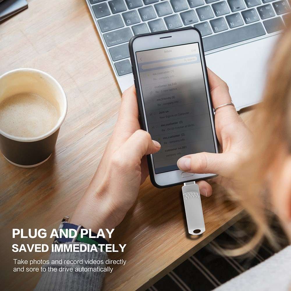 RICHWELL 256GB Large Storage Thumb Drive for iPhone Android Data Storage USB Memory Stick - Black