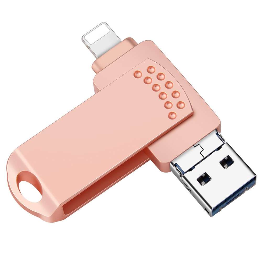 RICHWELL 256GB Large Storage Thumb Drive for iPhone Android Data Storage USB Memory Stick - Pink