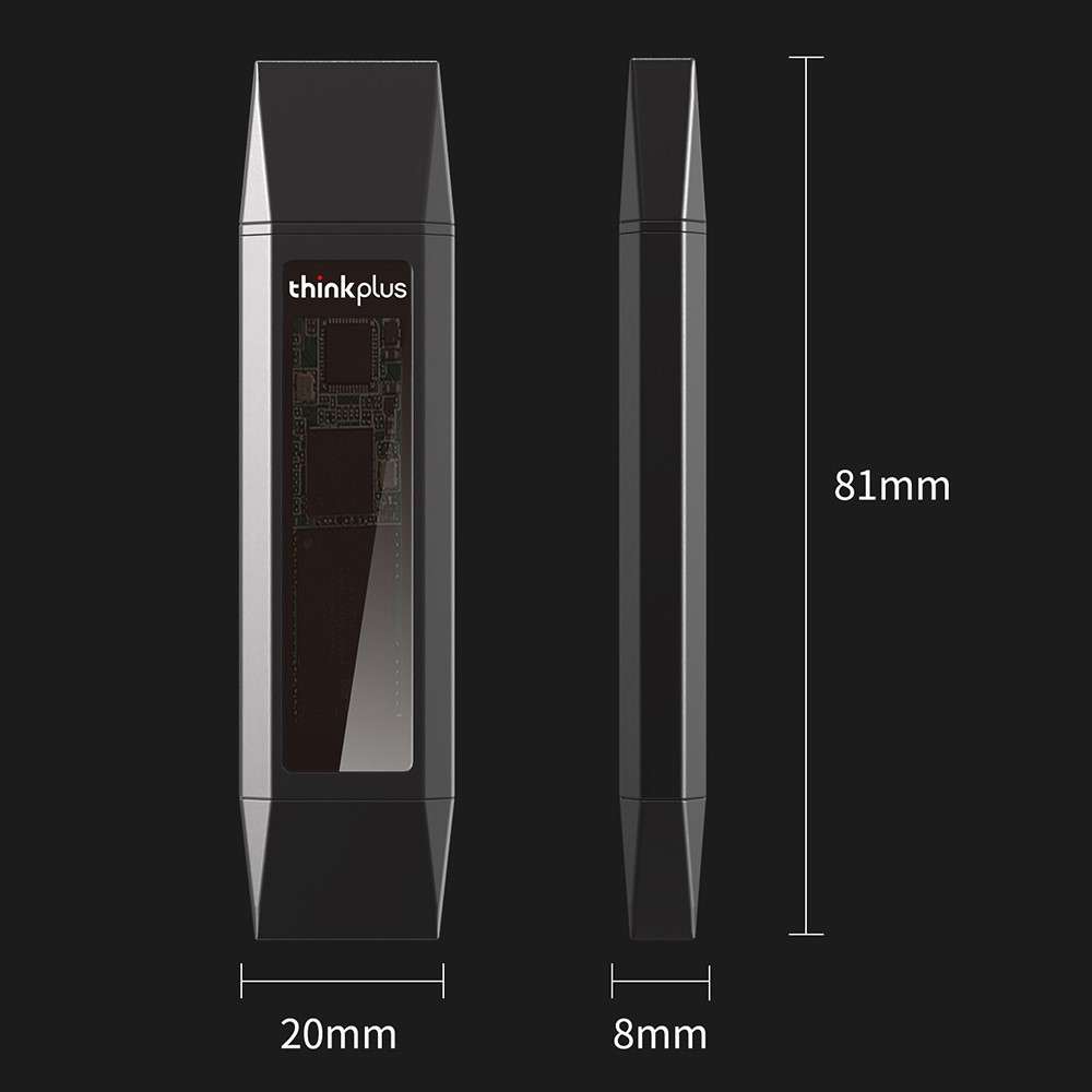 LENOVO THINKPLUS TU203 128GB USB+Type-C Flash Drive Photo Data Storage Stick Thumb Drive for MacBook