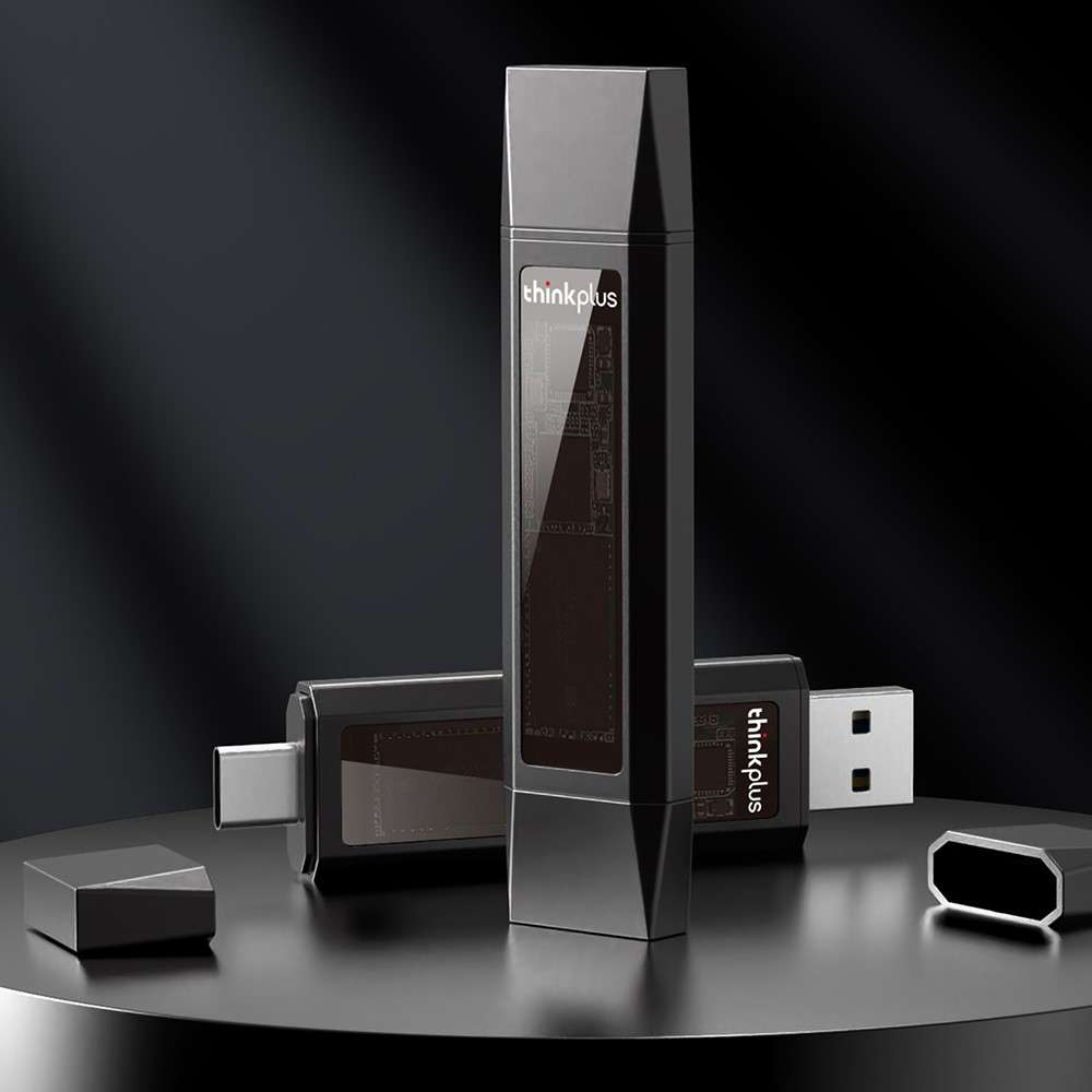 LENOVO THINKPLUS TU203 128GB USB+Type-C Flash Drive Photo Data Storage Stick Thumb Drive for MacBook
