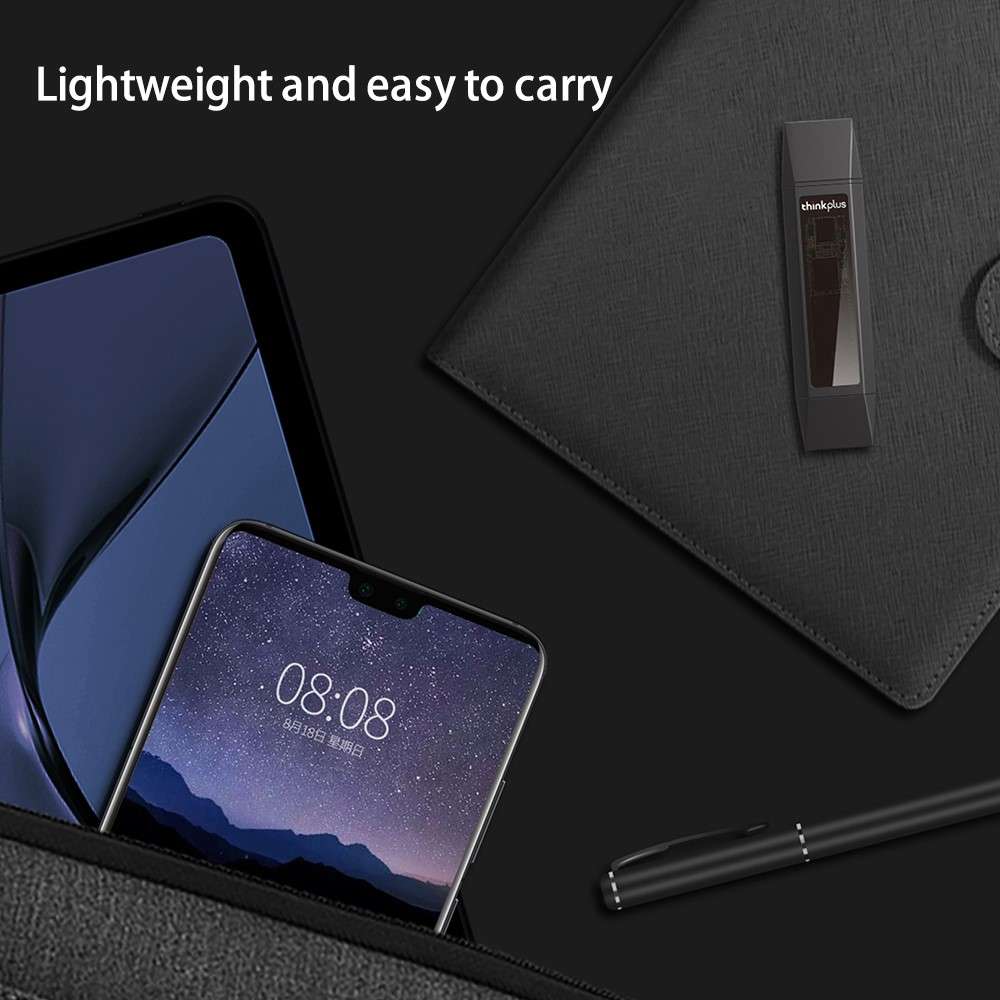 LENOVO THINKPLUS TU203 128GB USB+Type-C Flash Drive Photo Data Storage Stick Thumb Drive for MacBook