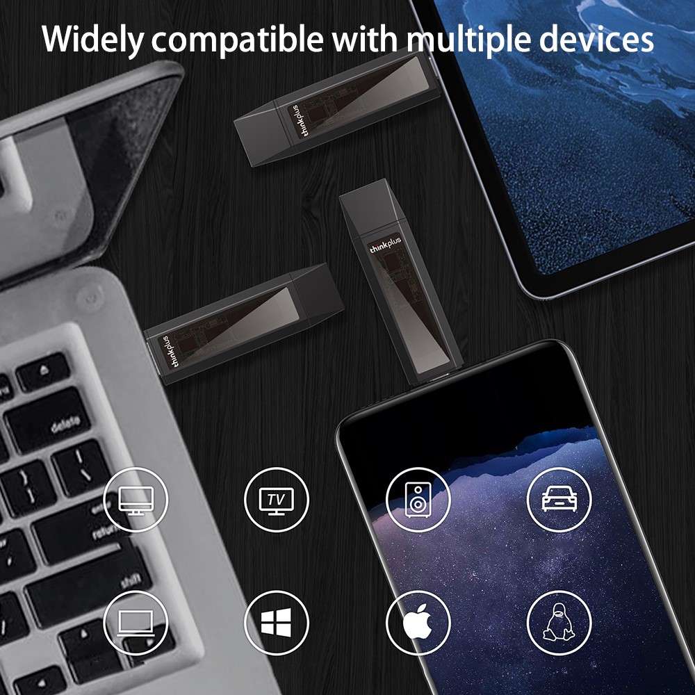 LENOVO THINKPLUS TU203 128GB USB+Type-C Flash Drive Photo Data Storage Stick Thumb Drive for MacBook