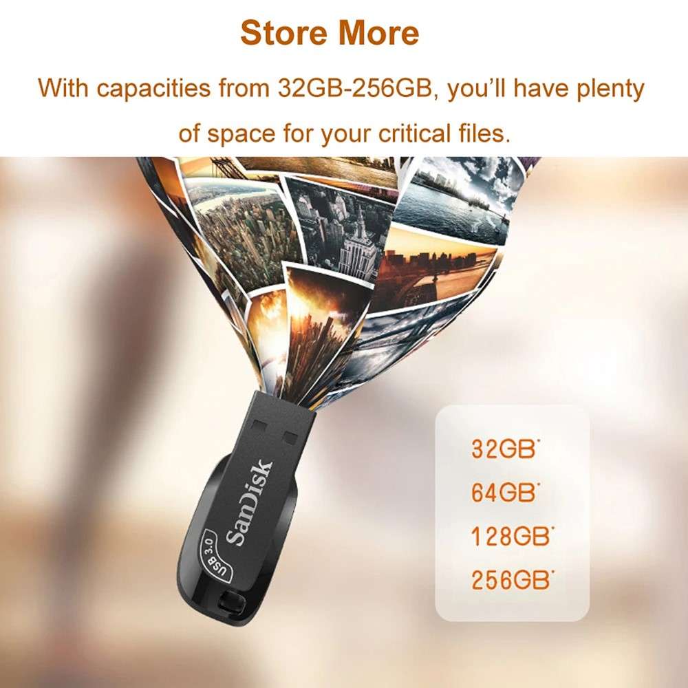 SANDISK CZ410 128G USB 3.0 Data Storage Thumb Stick 100M / S USB Flash Drive