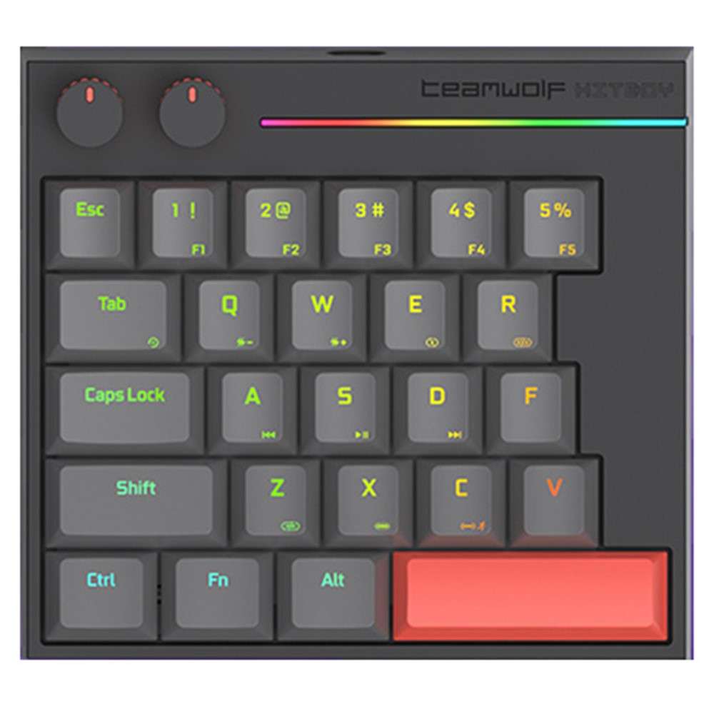 Keywolf Keyboard Keyboards - TEAM WOLF HK25 Magnetic Axis Mechanical Keyboard One-Handed ...