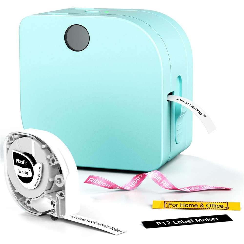PHOMEMO P12 Mini Handheld Thermal Printer Wireless Bluetooth-compatible Label Printer - Green