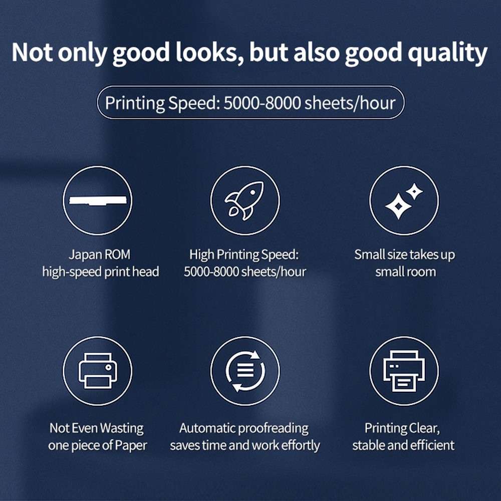 TDL401H USB Computer Thermal Label Printer Receipt Printing Tool - UK Plug