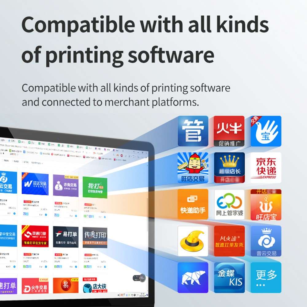 TDL401H USB Computer Thermal Label Printer Receipt Printing Tool - UK Plug