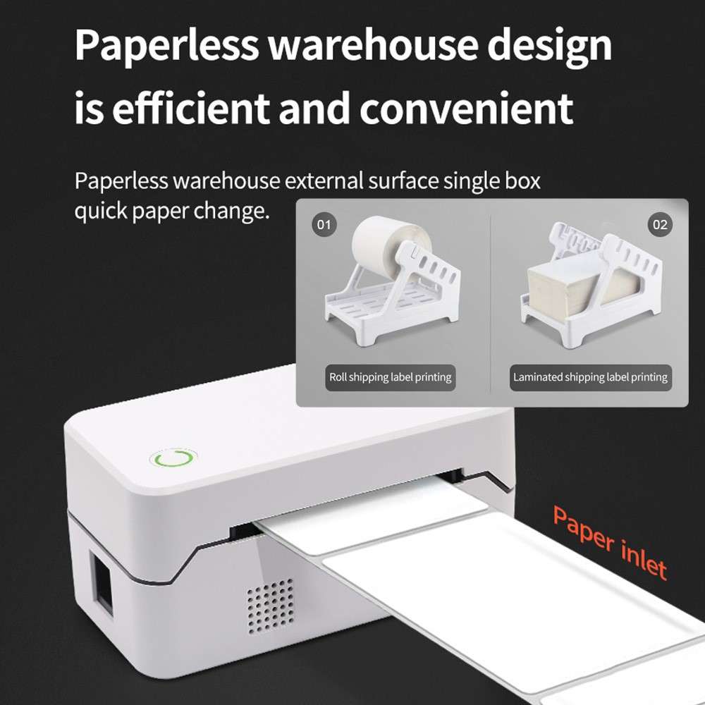 TDL401H USB Computer Thermal Label Printer Receipt Printing Tool - UK Plug