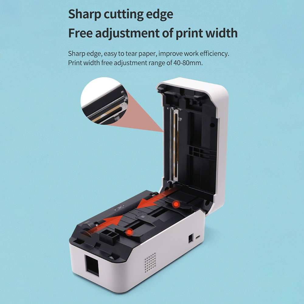 TDL401H USB Computer Thermal Label Printer Receipt Printing Tool - UK Plug