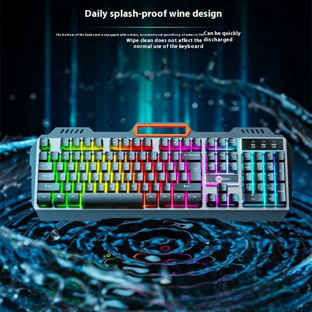 LENOVO LECOO CM107 Backlight USB Wired Gaming Mechanical Keyboard Mouse Set for Computer Laptop - Bl