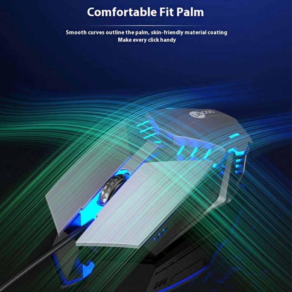 LENOVO LECOO CM107 Backlight USB Wired Gaming Mechanical Keyboard Mouse Set for Computer Laptop - Bl