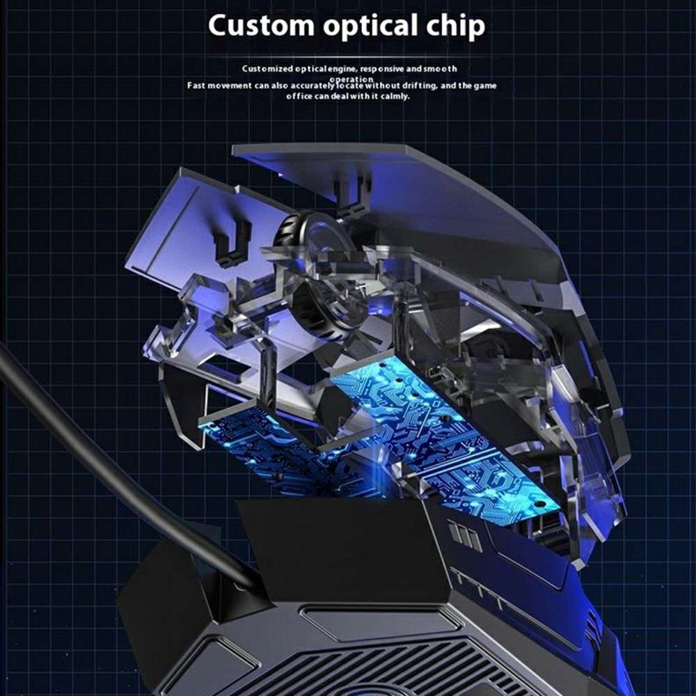 LENOVO LECOO CM107 Backlight USB Wired Gaming Mechanical Keyboard Mouse Set for Computer Laptop - Bl