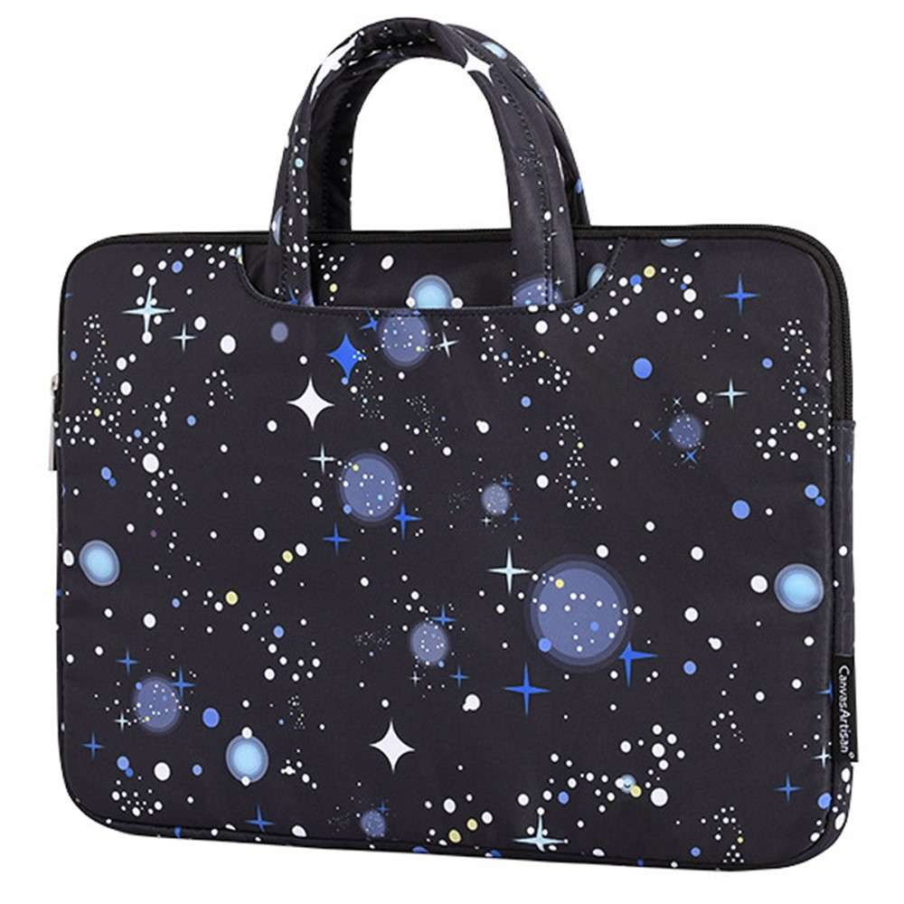 CANVASARTISAN H16-B01 Starry Sky Pattern Laptop Carrying Case Protective Bag for 13-inch Notebook -