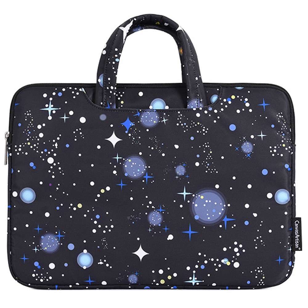 CANVASARTISAN H16-B01 Starry Sky Pattern Laptop Carrying Case Protective Bag for 13-inch Notebook -