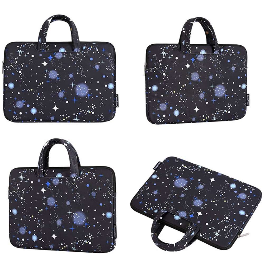 CANVASARTISAN H16-B01 Starry Sky Pattern Laptop Carrying Case Protective Bag for 13-inch Notebook -