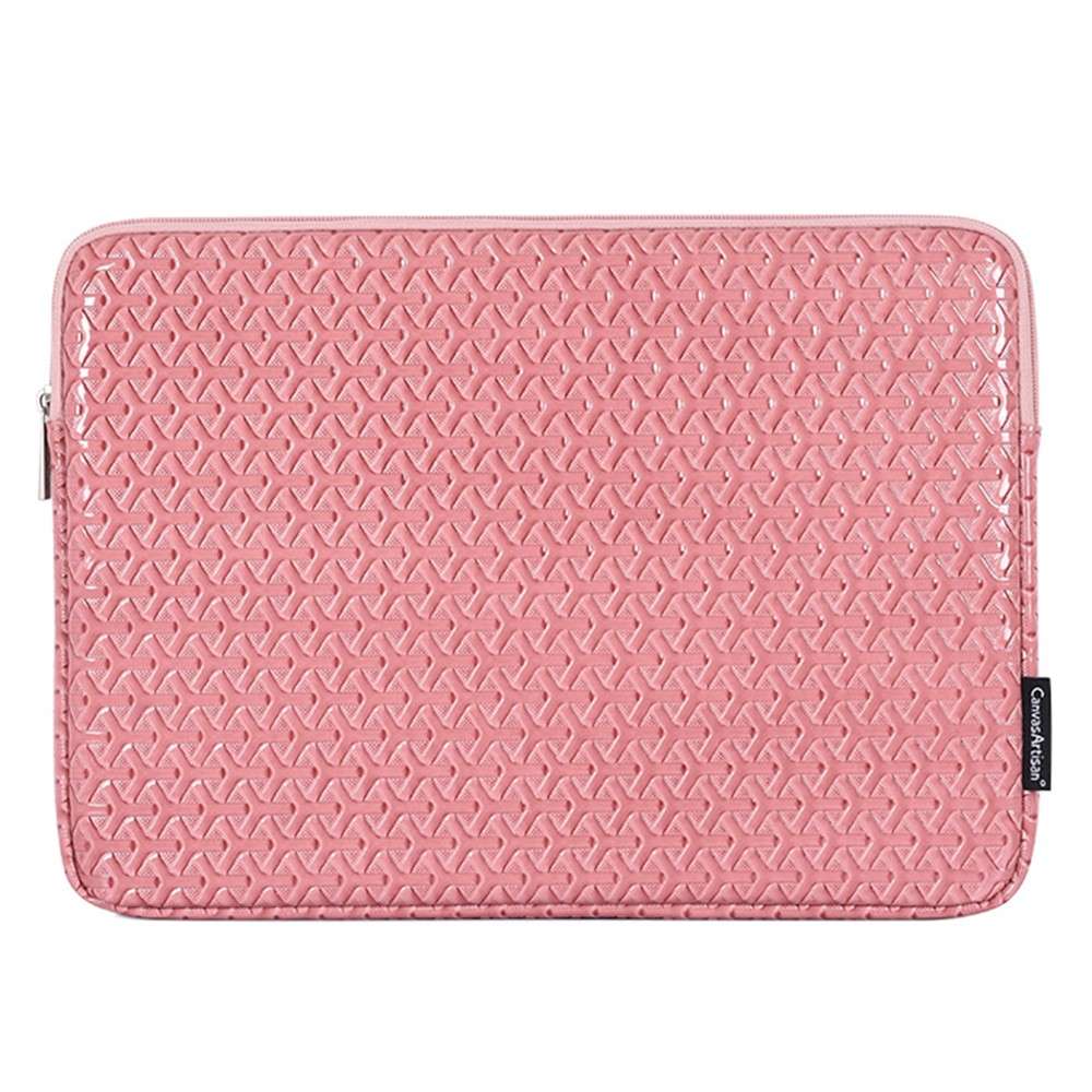 CANVASARTISAN L30-01 Rhombus Pattern PU Leather Laptop Protective Sleeve Notebook Carrying Bag for 1