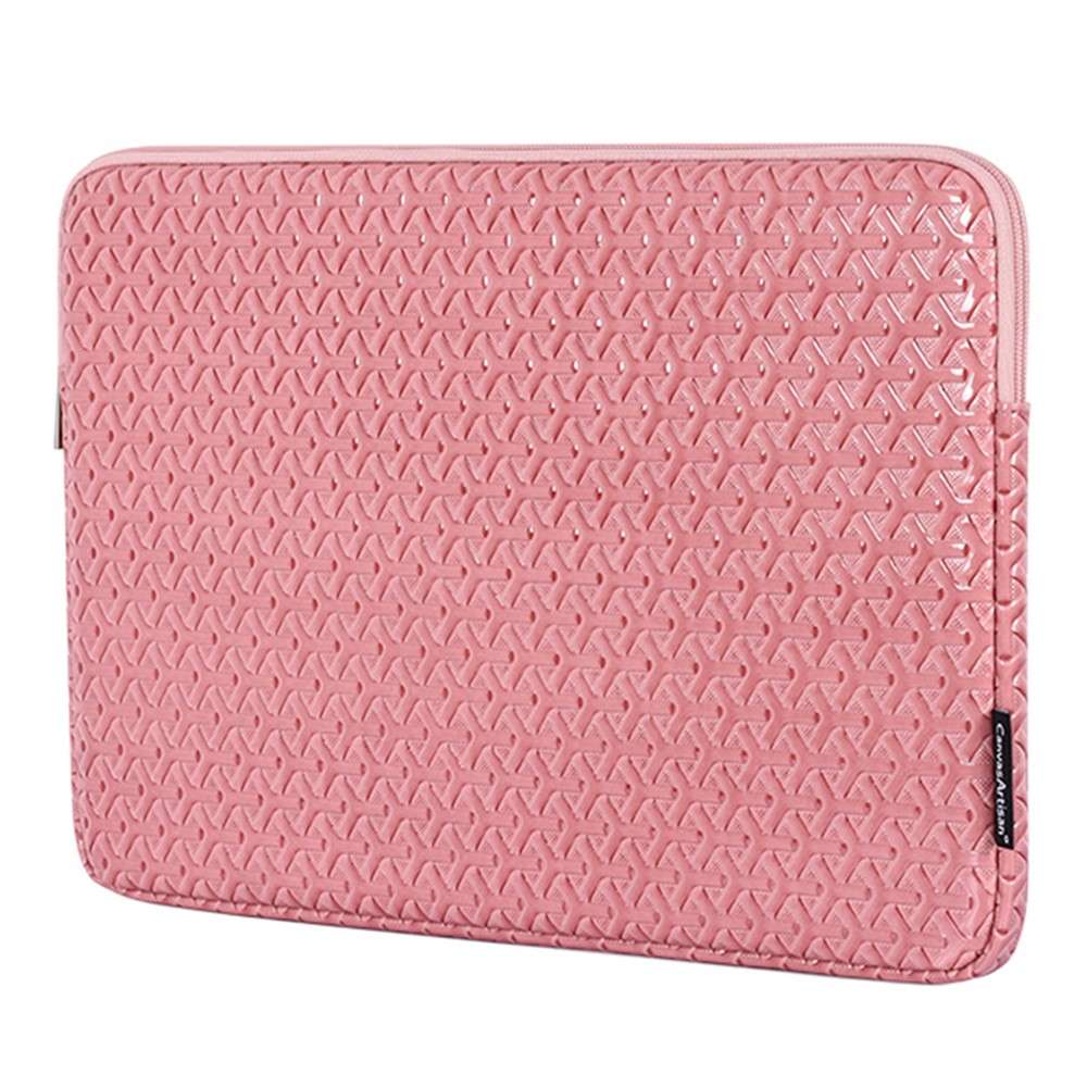 CANVASARTISAN L30-01 Rhombus Pattern PU Leather Laptop Protective Sleeve Notebook Carrying Bag for 1