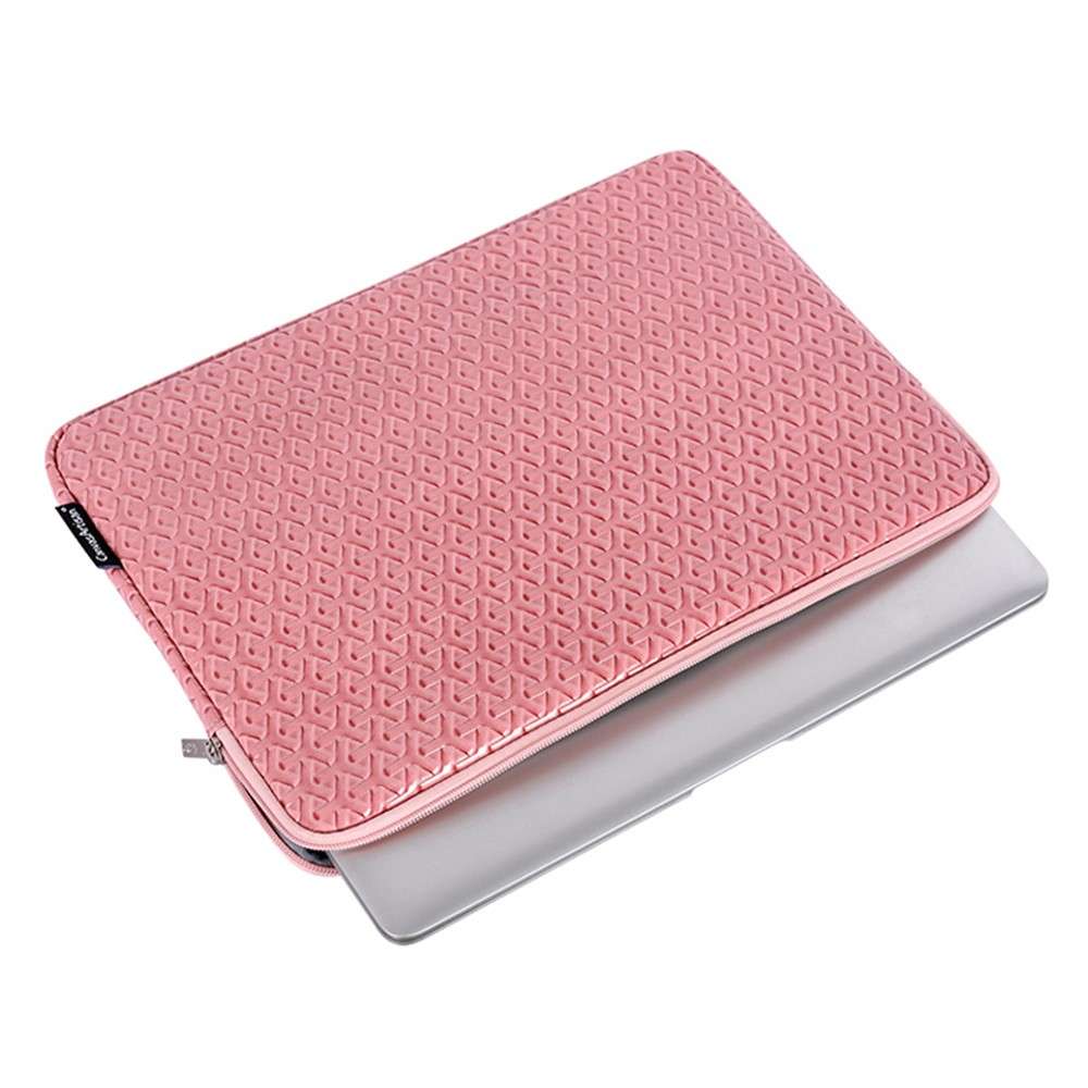 CANVASARTISAN L30-01 Rhombus Pattern PU Leather Laptop Protective Sleeve Notebook Carrying Bag for 1