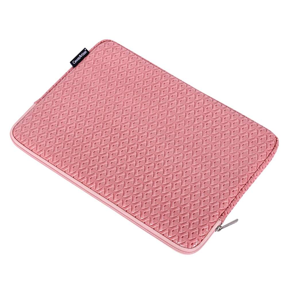 CANVASARTISAN L30-01 Rhombus Pattern PU Leather Laptop Protective Sleeve Notebook Carrying Bag for 1