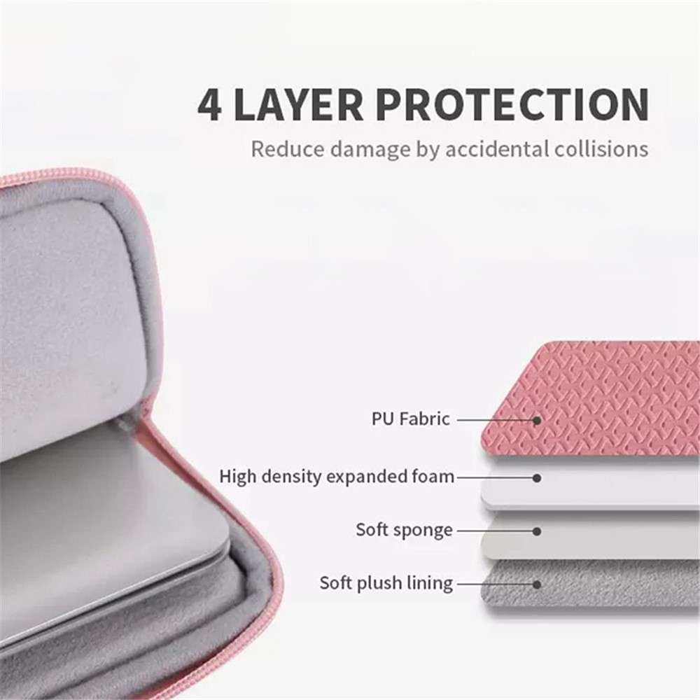 CANVASARTISAN L30-01 Rhombus Pattern PU Leather Laptop Protective Sleeve Notebook Carrying Bag for 1