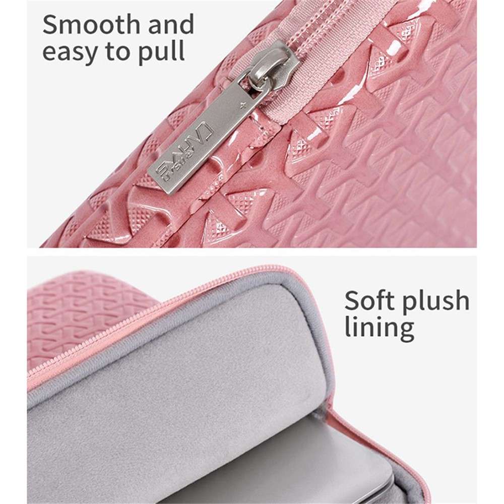 CANVASARTISAN L30-01 Rhombus Pattern PU Leather Laptop Protective Sleeve Notebook Carrying Bag for 1