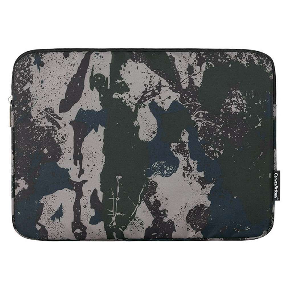 CANVASARTISAN H7-01 Camouflage Pattern Laptop Sleeve Soft Linner Notebook Bag - Grey/for 15-inch Lap