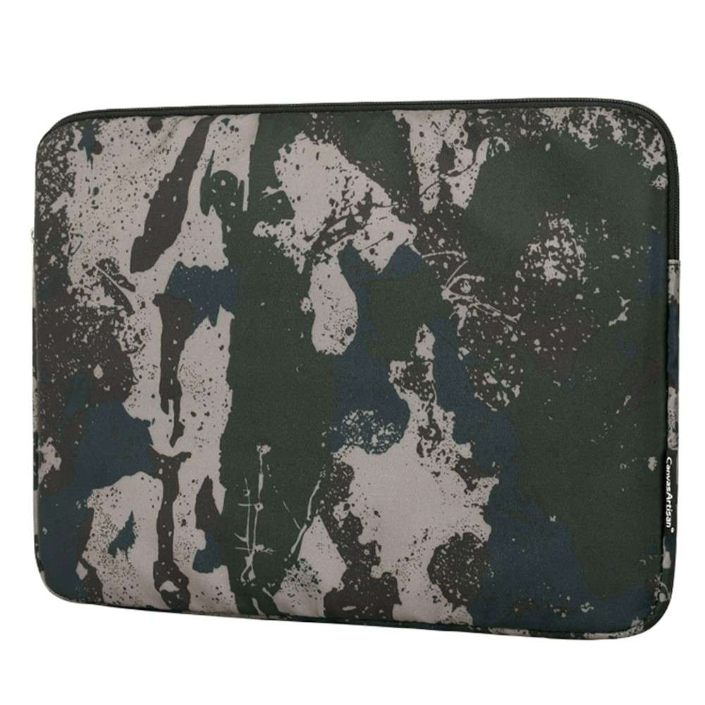 CANVASARTISAN H7-01 Camouflage Pattern Laptop Sleeve Soft Linner Notebook Bag - Grey/for 15-inch Lap