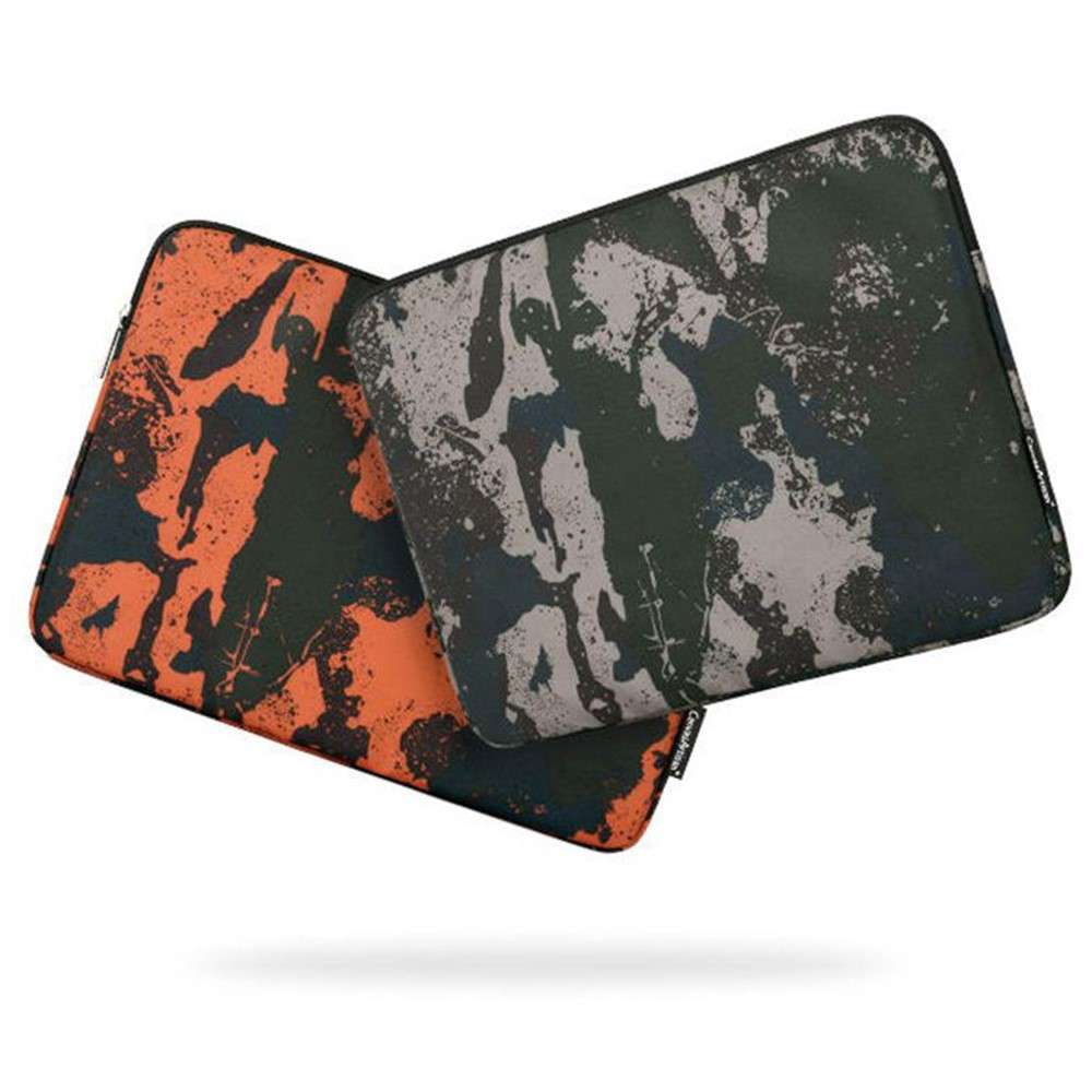 CANVASARTISAN H7-01 Camouflage Pattern Laptop Sleeve Soft Linner Notebook Bag - Grey/for 15-inch Lap