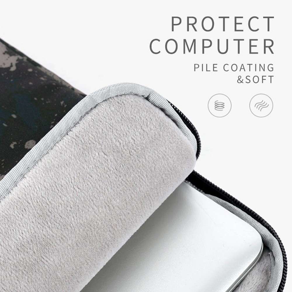 CANVASARTISAN H7-01 Camouflage Pattern Laptop Sleeve Soft Linner Notebook Bag - Grey/for 15-inch Lap