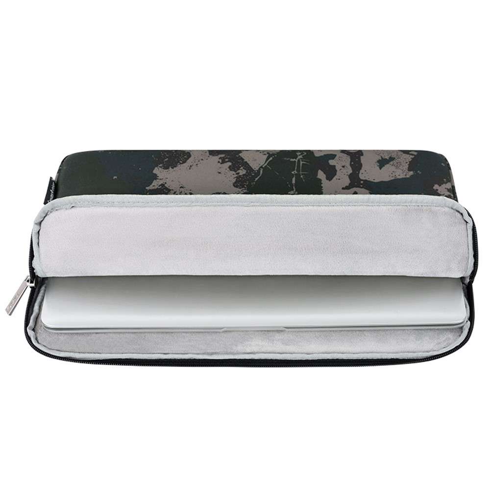 CANVASARTISAN H7-01 Camouflage Pattern Laptop Sleeve Soft Linner Notebook Bag - Grey/for 15-inch Lap