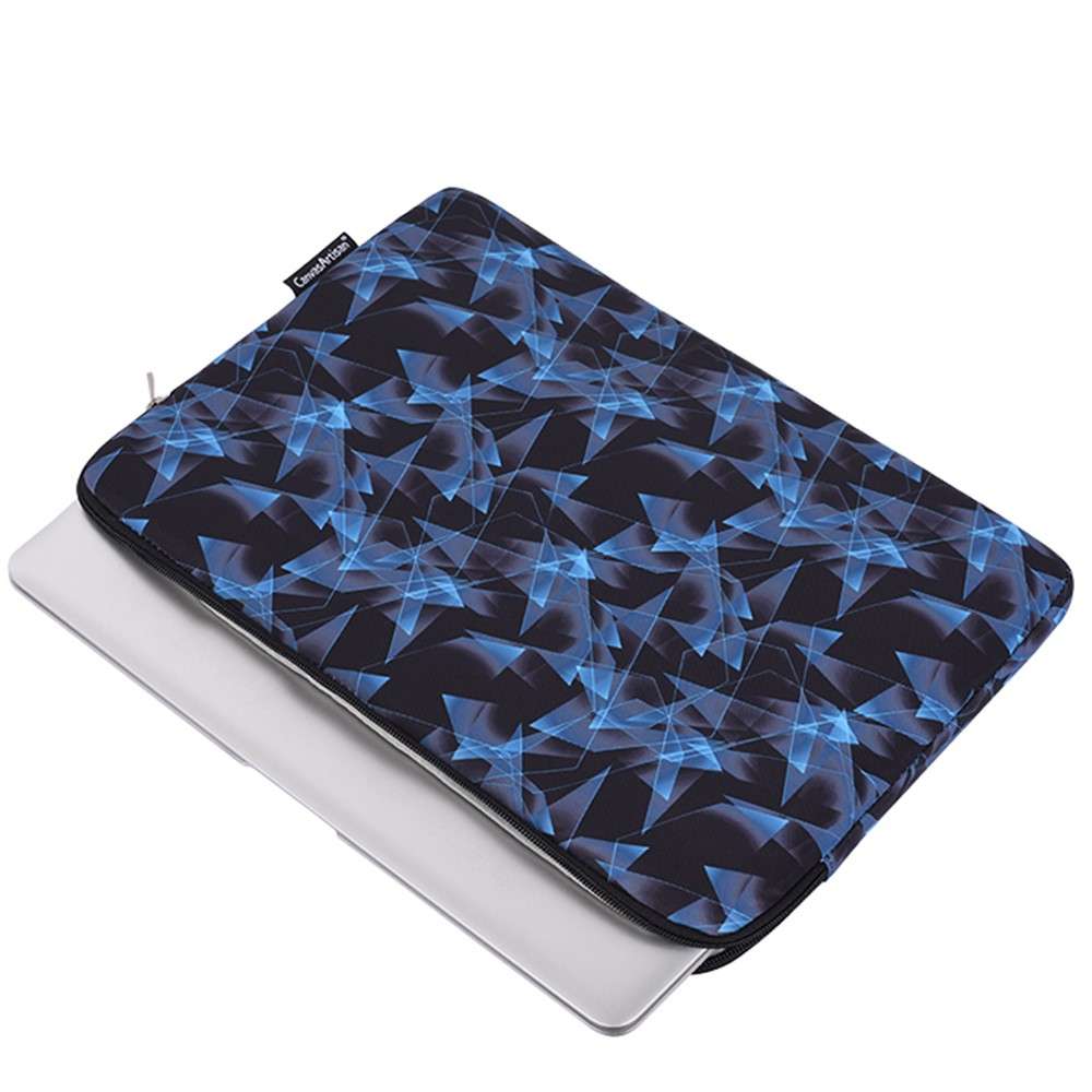 CANVASARTISAN H11-01 3D Diamond Pattern Laptop Notebook Protective Sleeve Bag - Blue/for 12-inch Lap