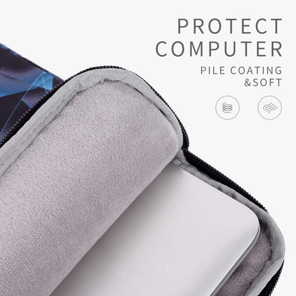 CANVASARTISAN H11-01 3D Diamond Pattern Laptop Notebook Protective Sleeve Bag - Blue/for 12-inch Lap