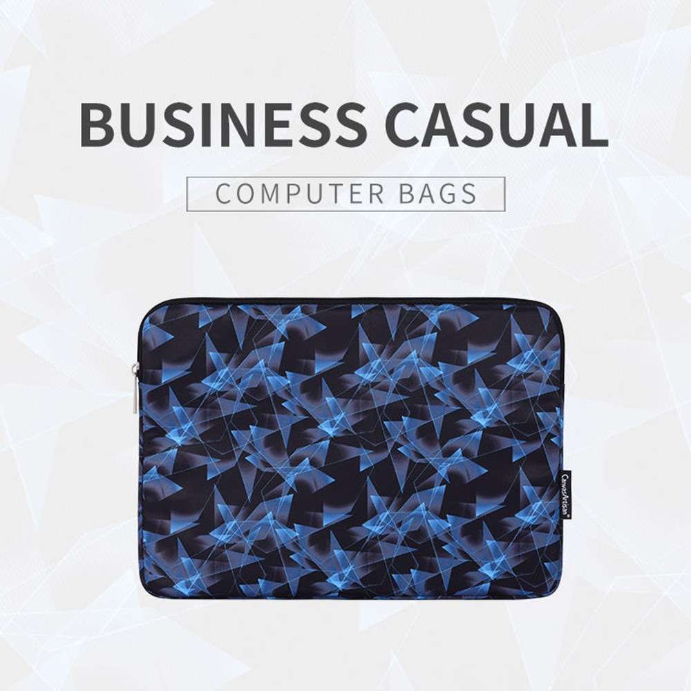 CANVASARTISAN H11-01 3D Diamond Pattern Laptop Notebook Protective Sleeve Bag - Blue/for 12-inch Lap
