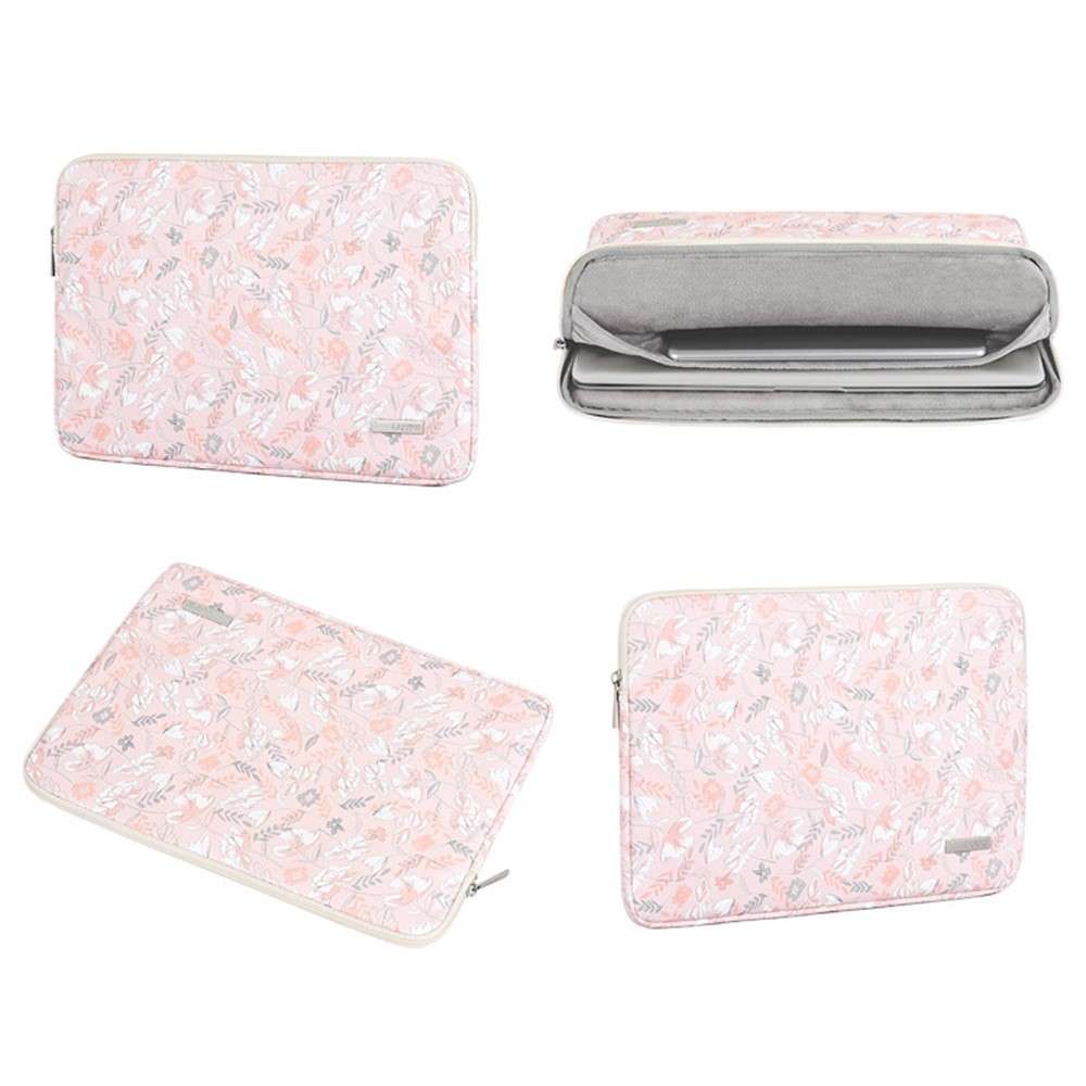 CANVASARTISAN G4-T0111 12-inch Laptop Tablet Protective Case Flower Pattern Notebook Computer Bag wi