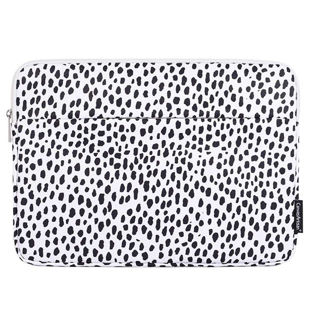 CANVASARTISAN H36-11 Cow Grain Patterned Polyester + Soft Lining Laptop Protective Sleeve Bag with O