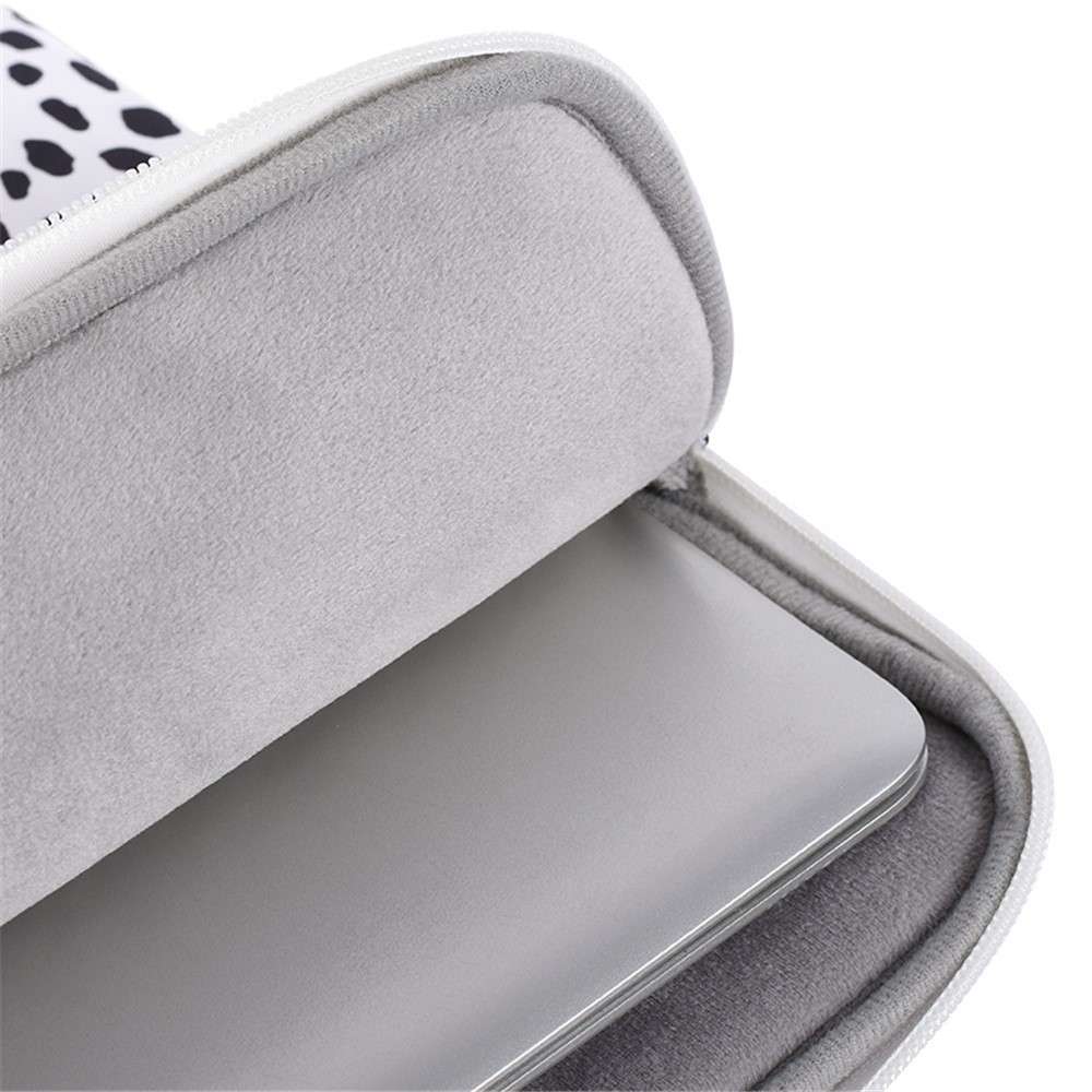 CANVASARTISAN H36-11 Cow Grain Patterned Polyester + Soft Lining Laptop Protective Sleeve Bag with O