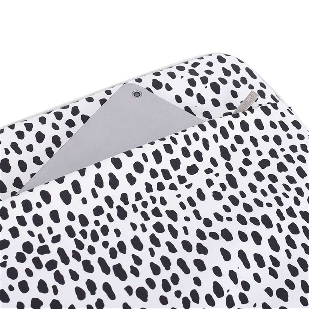 CANVASARTISAN H36-11 Cow Grain Patterned Polyester + Soft Lining Laptop Protective Sleeve Bag with O